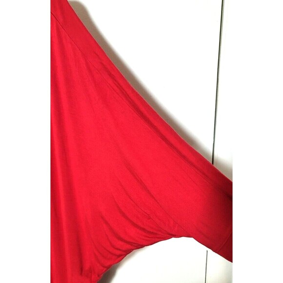 Lane Bryant Womens sz 18 20 red long sleeve vneck top  stretchy - Picture 5 of 9
